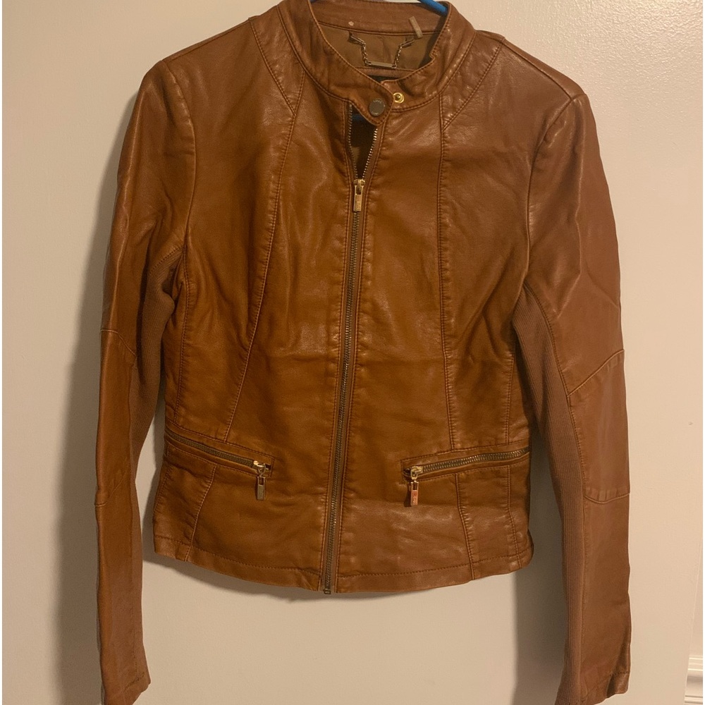 Faux Leather Women’s Jacket